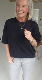 STANNIE short-sleeved sweatshirt black
