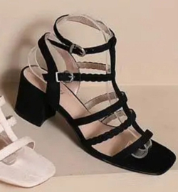 BELLA suede sandals black