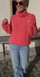 CHARLINE turleneck knit coral
