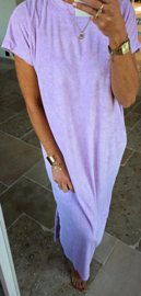 DIDI maxi terry T-shirt dress pastel lilac