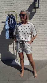 DOTJE sweat set white black
