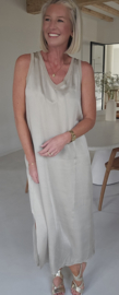 ADRIAN maxi satin dress champagne