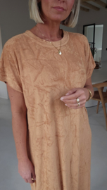 DIDI maxi terry T-shirt dress camel