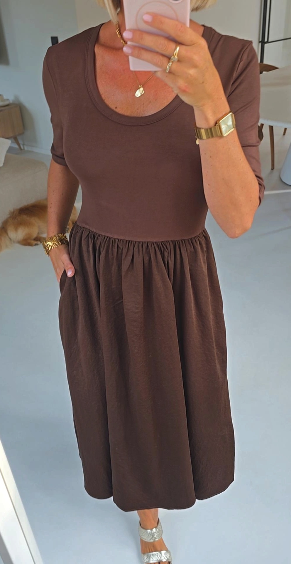 SEZANNA maxi dress chocolat