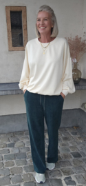ZITA soft corduroy pants bottle green