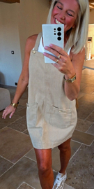 BO dungaree skirt camel