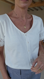 SEZAN cotton blouse white