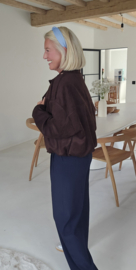 VIVI suede jacket chocolat