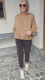 FANNY velours jogger pants chocolat