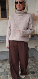 CHARI turleneck knit taupe