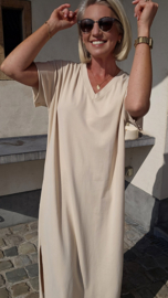 MADLINE T-shirt dress washed beige