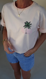 ALOHA cotton T-shirt peach