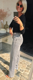 LOENA wide leg jeans grey