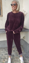 VERO soft velvet jogger set plum