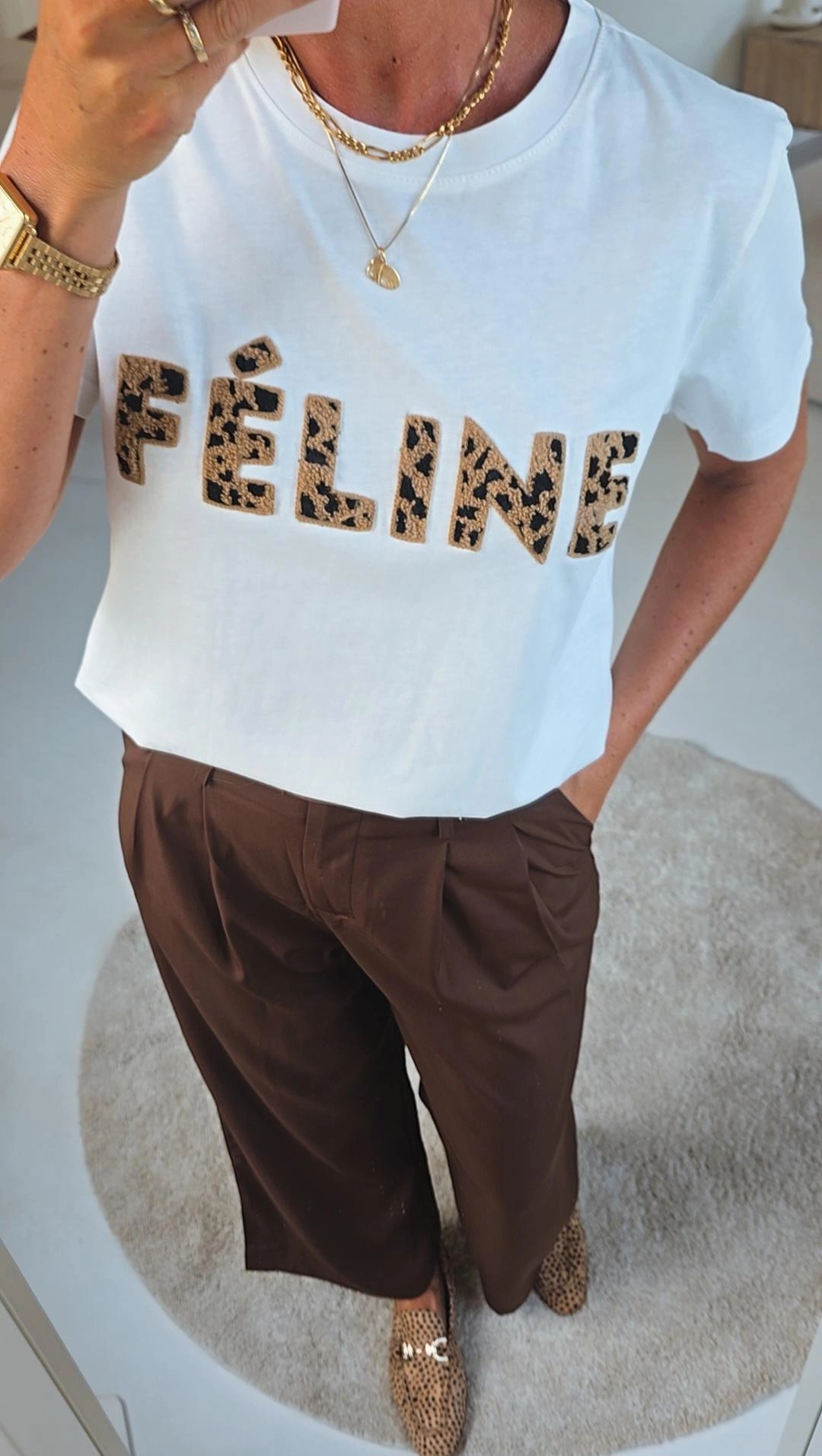 FÉLINE cotton T-shirt white