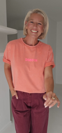 ICONIC cotton T-shirt washed peach