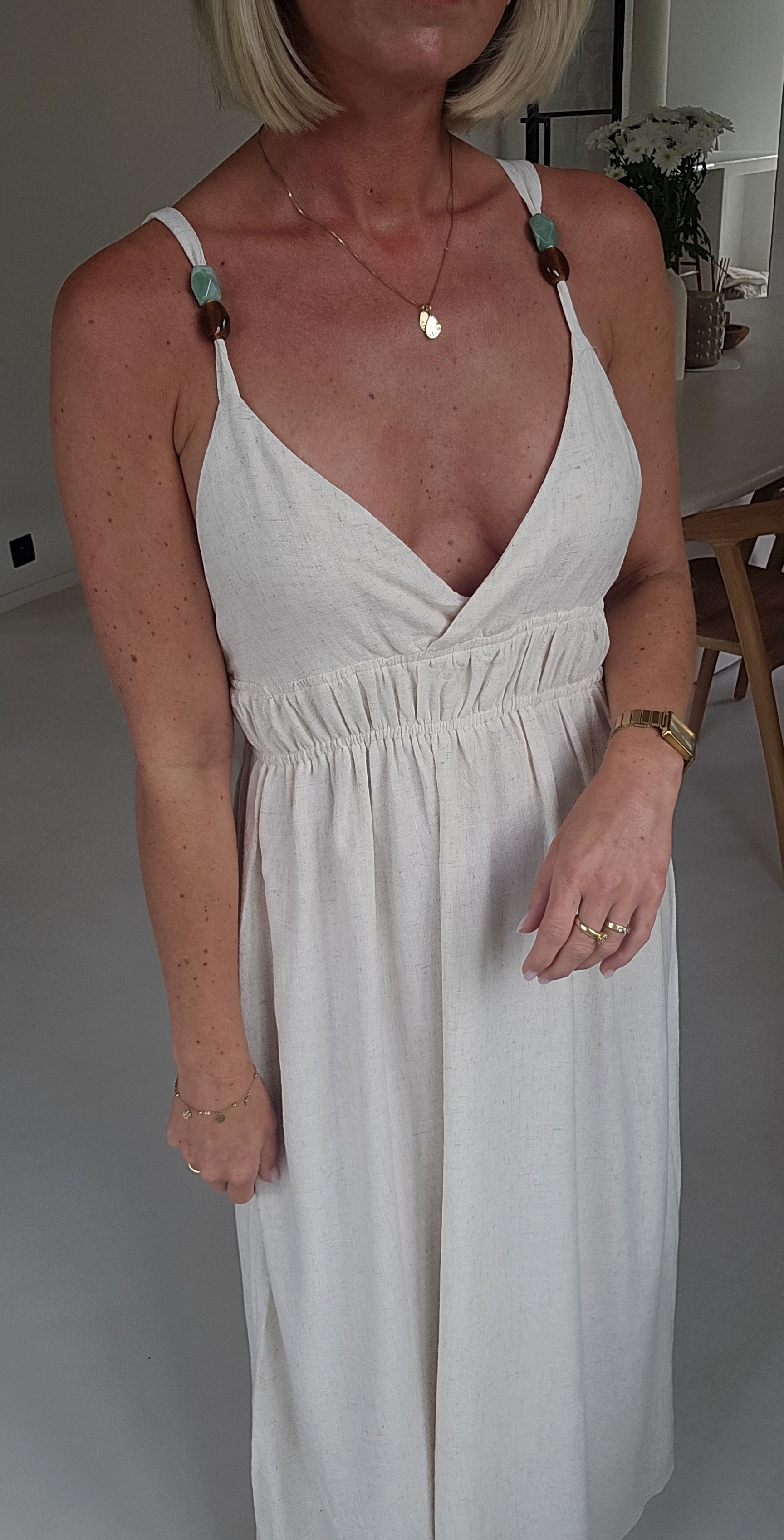 STERRE maxi viscose linen dress
