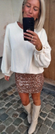 BLISS mini glitter skirt bronze