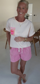 HAPPY cotton T-shirt peach