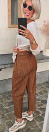 VALI loose cotton pants camel
