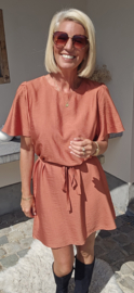 CHALIZE viscose dress rust