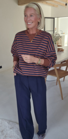 AMANDA striped sweatshirt chocolat navy