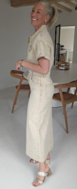 BILLI maxi jeans dress beige