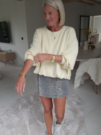 LADONNA leopard denim skirt