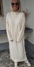 CARLA maxi knit dress soft beige tall line