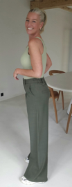 BENEDICTE loose wide leg pants khaki