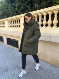 TRIX shorter winter puffer coat khaki