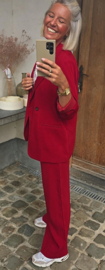 LOUAN suit blazer cherry red
