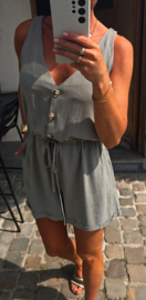 BELLICI linen playsuit khaki