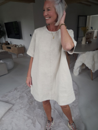 EMMA denim dress beige