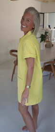 THE PERFECT JEANS dress short-sleeved soft neon yellow