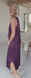 ADRIAN maxi satin dress smoked grape