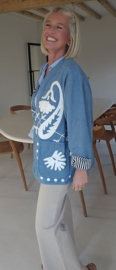AVELIN oversized jacket washed blue