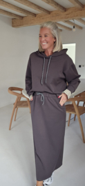 LISANNA sweatshirt set anthracite with checkered detail