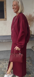LIZ sweatshirt cardigan burgundy