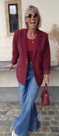 SANNA short-sleeved cotton body burgundy