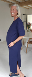 RANI cotton T-shirt dress navy