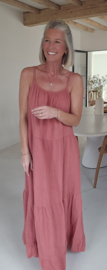 SANTORINI maxi tetra dress terra