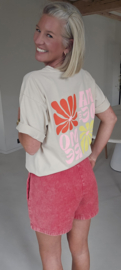 MADE FOR MORE cotton T-shirt beige