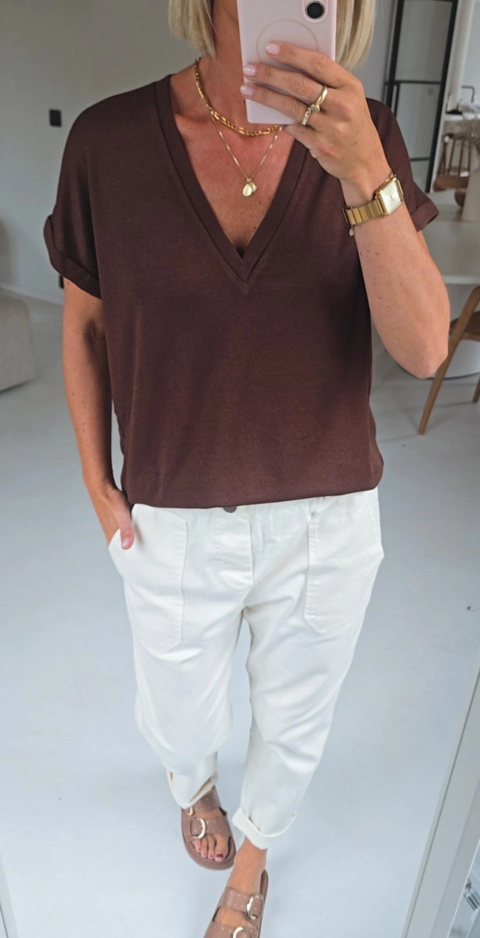 INA viscose tee chocolate