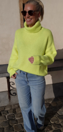 CHARLINE turleneck knit neon yellow