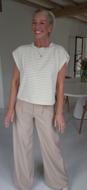 BENEDICTE loose wide leg pants beige
