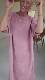 MANDIE soft velvet maxi dress old pink