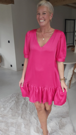 SCARLETT flowy party dress fuschia