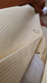LEXI sleeveless striped cotton blazer soft yellow
