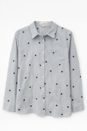 AMORE cotton shirt curve navy